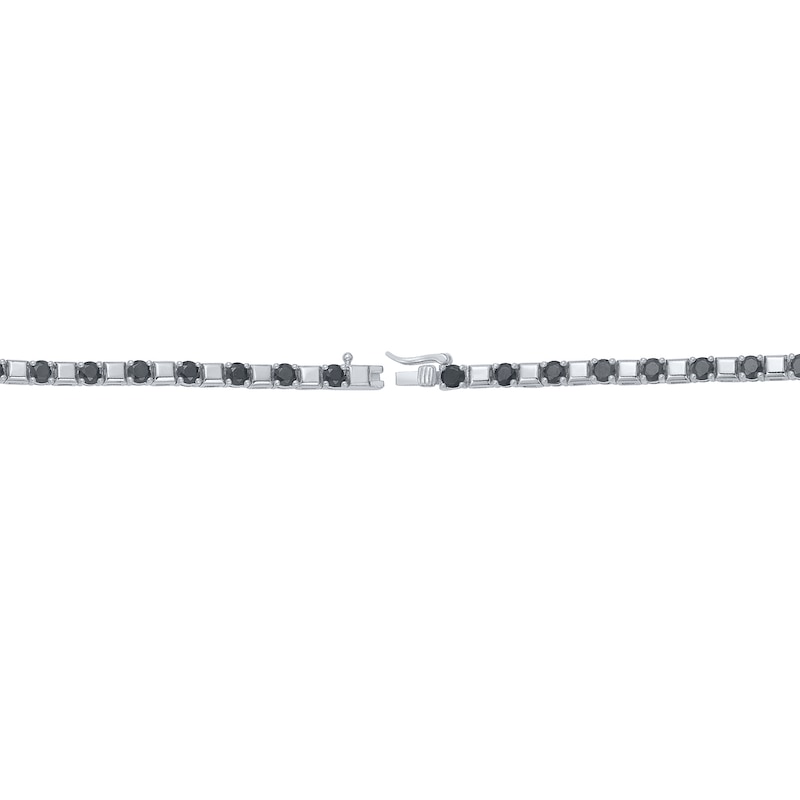 Black Sapphire Bracelet in Sterling Silver - 8.5"