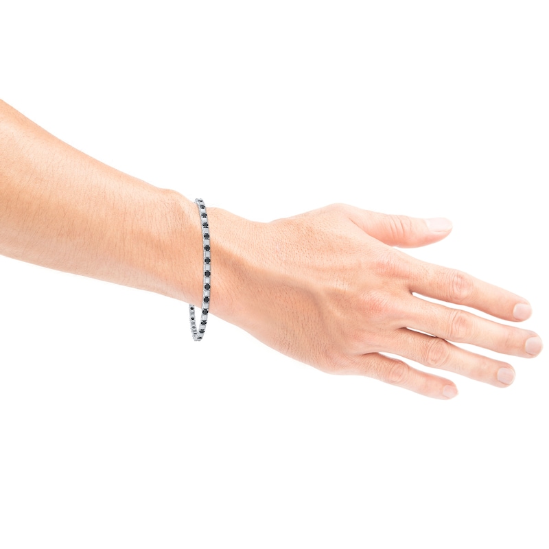 Black Sapphire Bracelet in Sterling Silver - 8.5"