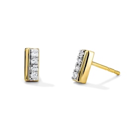 0.05 CT. T.W. Diamond Bar Stud Earrings in 10K Gold