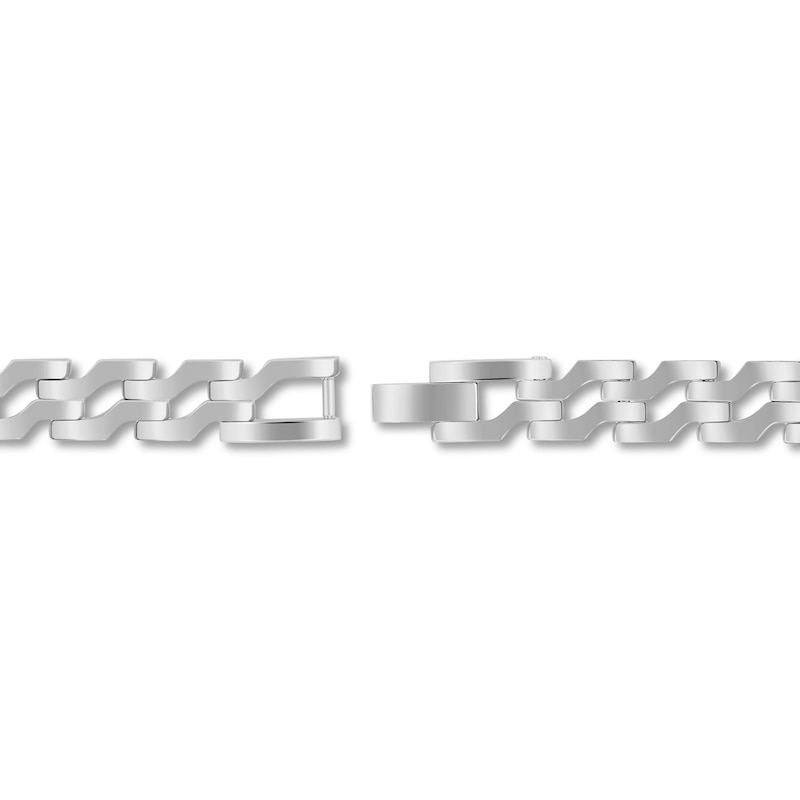 7.8mm Angled S-Link Bracelet in Stainless Steel - 8.5