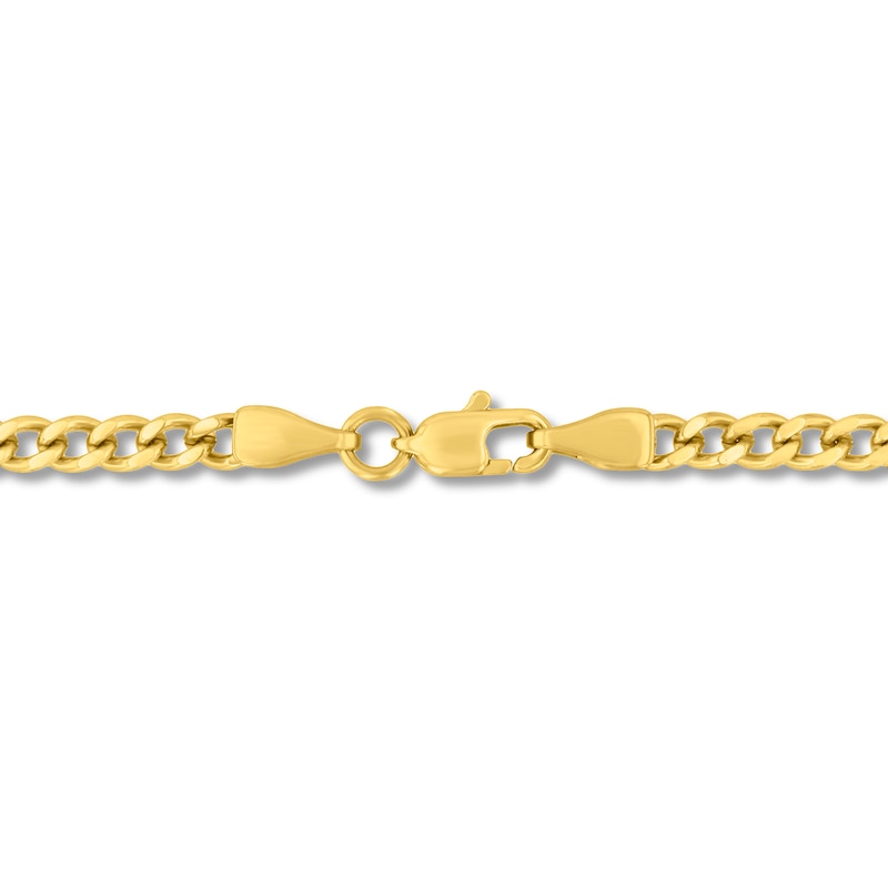 0.10 CT. T.W. Diamond Cross Necklace in Stainless Steel with Yellow Ion Plate - 24"