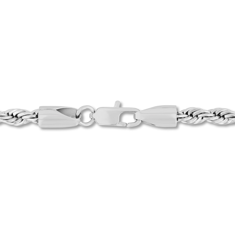 5.0mm Rope Chain Necklace in Solid Stainless Steel - 24"
