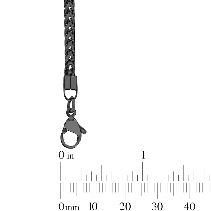 3.0mm Franco Chain Necklace in Solid Stainless Steel with Ion Plate