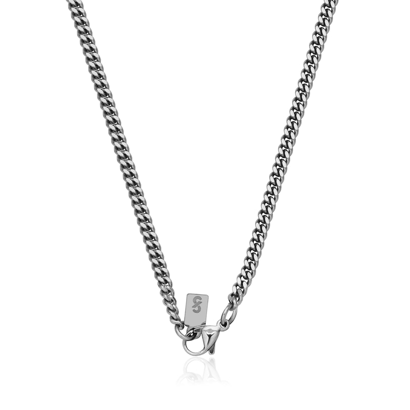 Crucifix Necklace in Stainless Steel - 22"