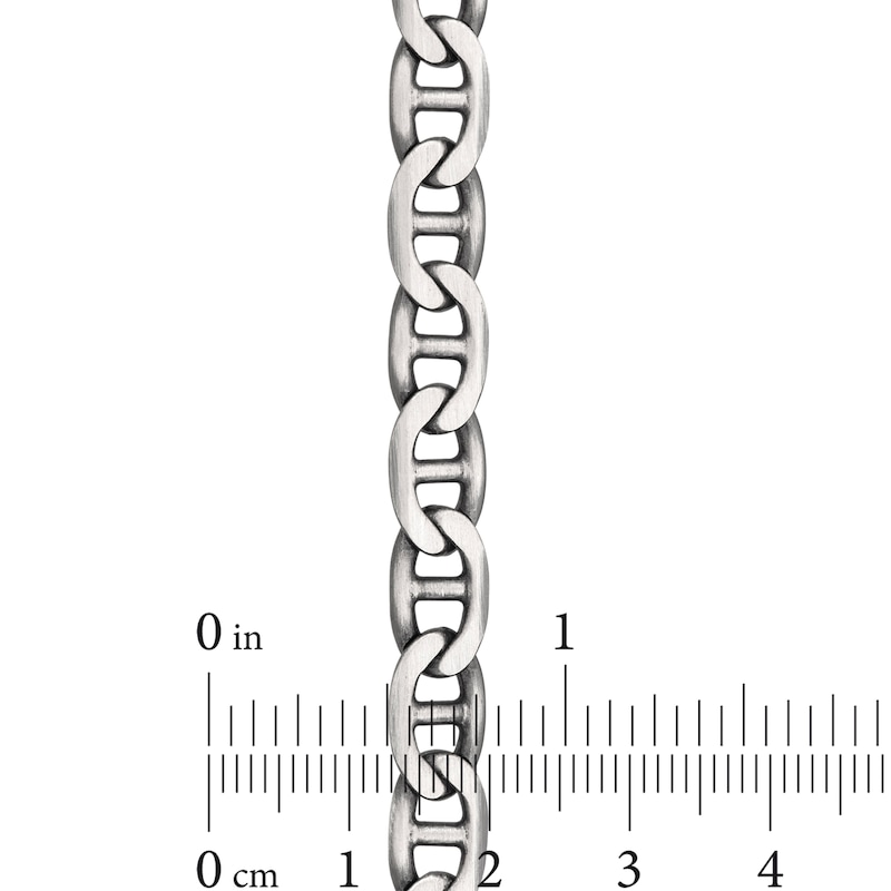 6.9mm Mariner Chain Bracelet in Oxidized Stainless Steel - 8.25"