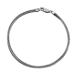 2.6mm Foxtail Chain Bracelet in Oxidized Stainless Steel - 8.25"