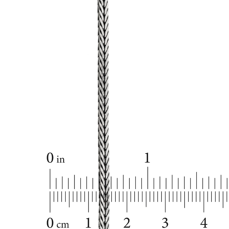 2.6mm Foxtail Chain Bracelet in Oxidized Stainless Steel - 8.25"
