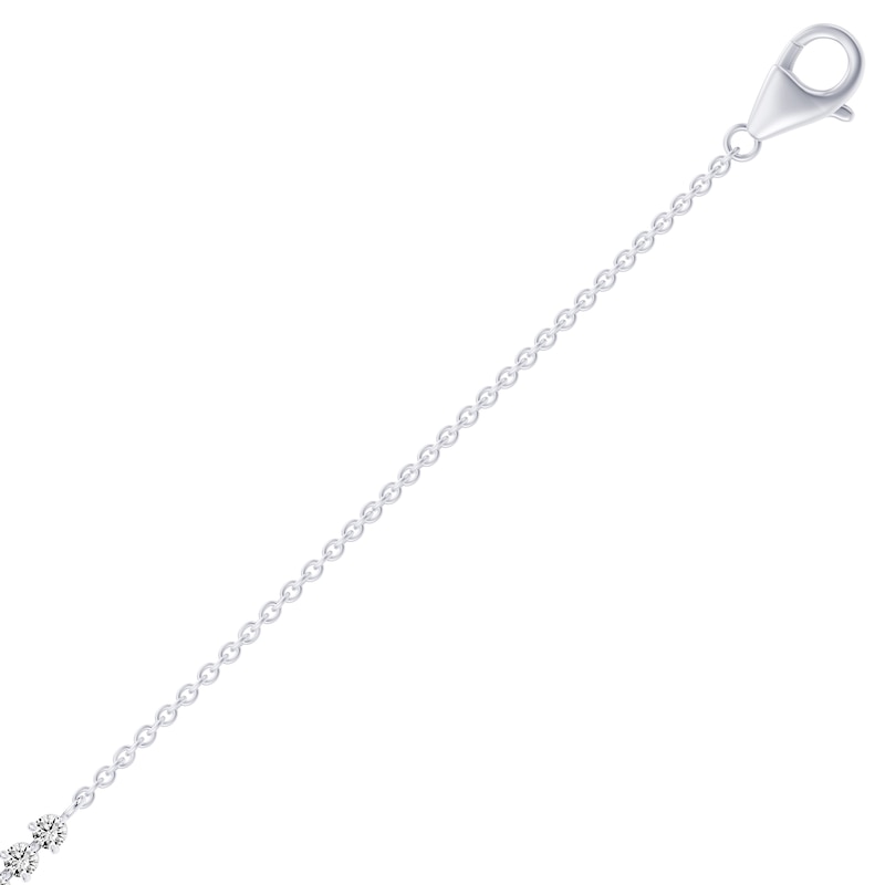 Enchanted Disney Villains Maleficent 0.45 CT. T.W. Lab-Grown Diamond Rose Bracelet in Sterling Silver (F/VS2) - 7.5"