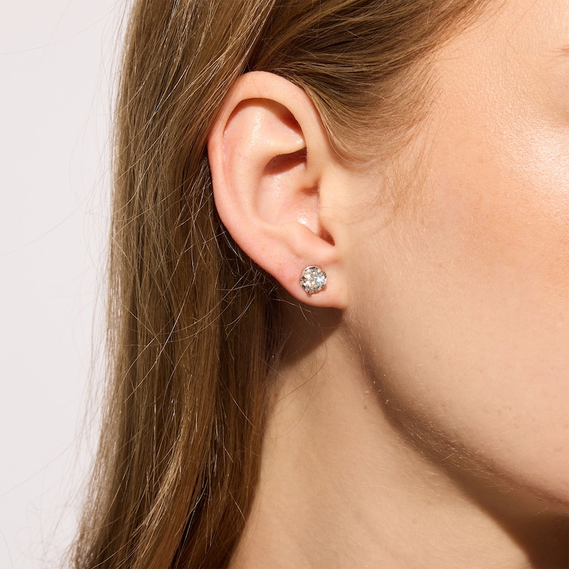 1.00 CT. T.W. Lab-Grown Diamond Solitaire Necklace and Earrings Set in Sterling Silver (F/SI2)