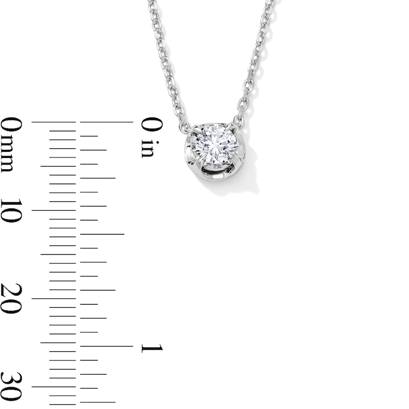 1.00 CT. T.W. Lab-Grown Diamond Solitaire Necklace and Earrings Set in Sterling Silver (F/SI2)
