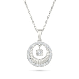 Unstoppable Love™ 0.23 CT. T.W. Lab-Grown Diamond Dancing Necklace in Sterling Silver (F/VS2) - 18"