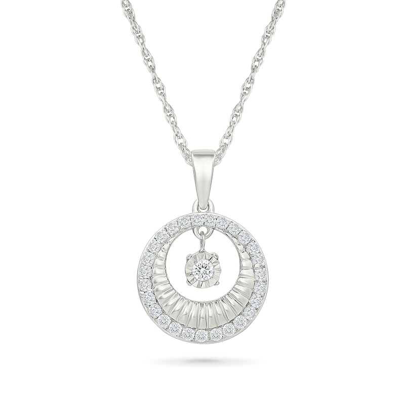 Unstoppable Love™ 0.23 CT. T.W. Lab-Grown Diamond Dancing Necklace in Sterling Silver (F/VS2) - 18"