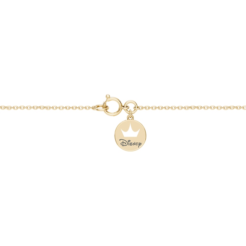 Enchanted Disney Belle Cultured Pearl and Lab-Grown Diamond Accent Charm Necklace in Sterling Silver with 14K Yellow Gold Plate (F/VS2) - 18"