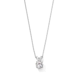 0.50 CT. T.W. Diamond Solitaire Necklace in 10K White Gold (J/I2) - 18"