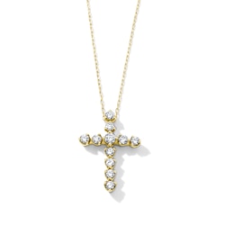 1.00 CT. T.W. Diamond Cross Necklace in 10K Gold - 18"