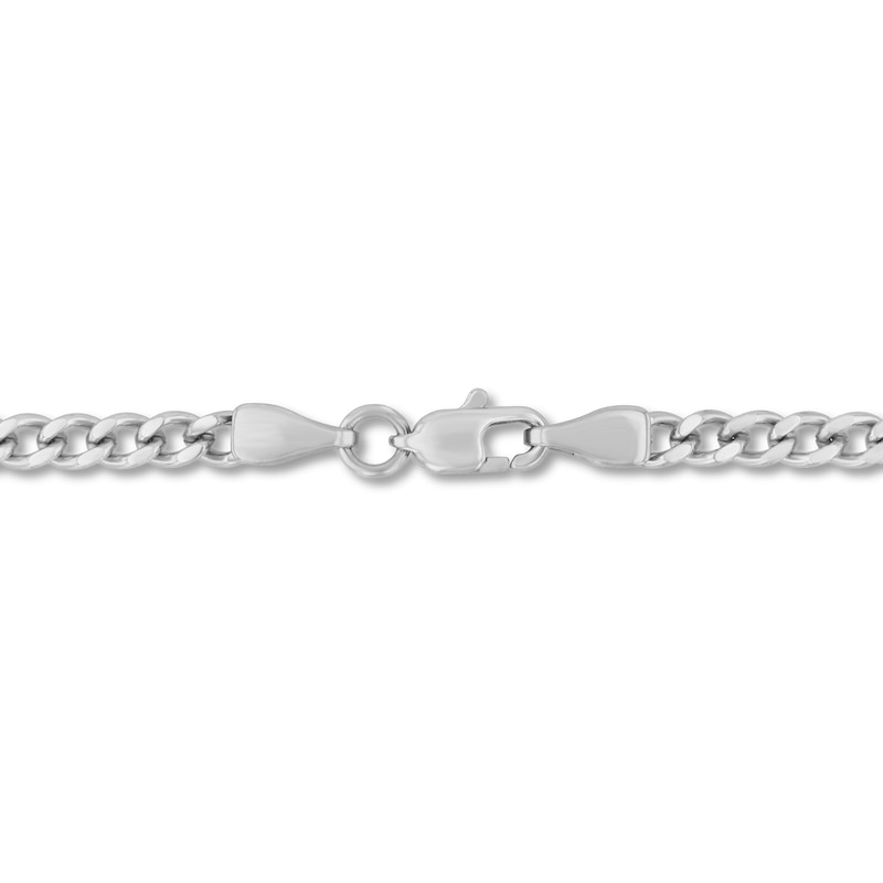 0.05 CT. T.W. Diamond Oval Necklace in Stainless Steel with Black Ion Plate - 24"