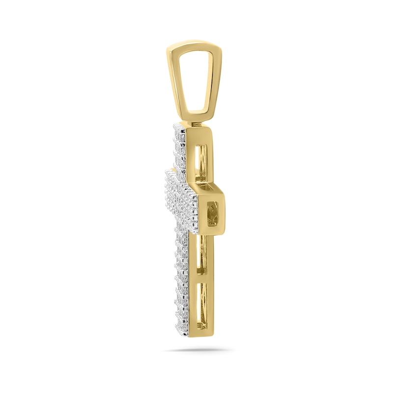 0.50 CT. T.W. Lab-Grown Diamond Cross Charm in 10K Gold (F/SI2)