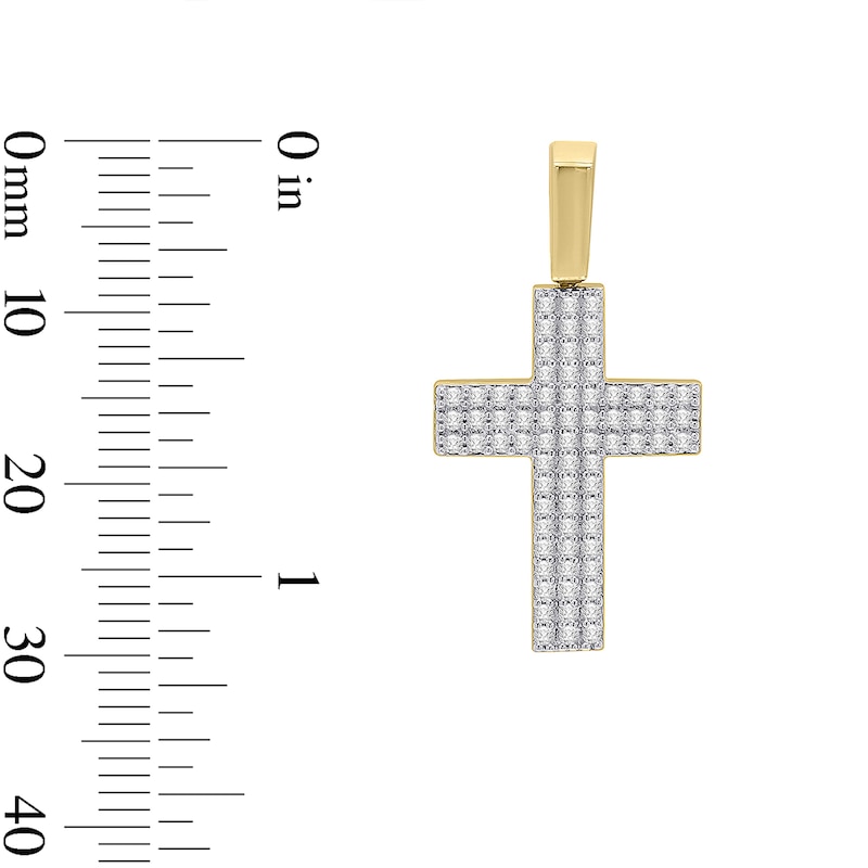 0.50 CT. T.W. Lab-Grown Diamond Cross Charm in 10K Gold (F/SI2)