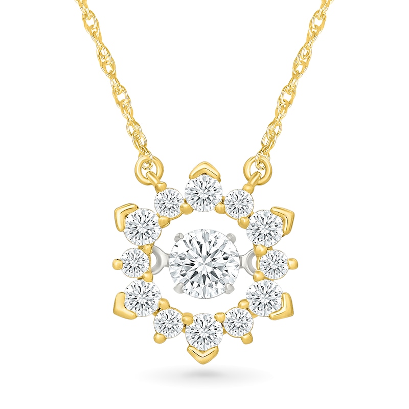 Unstoppable Love™ 0.45 CT. T.W. Lab-Grown Diamond Snowflake Necklace in 10K Gold (F/VS2) - 17.75"