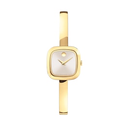Ladies’ Movado Museum® Classic Gold-Tone PVD Bangle Bracelet Analog Watch with Champagne Dial (Model: 0608058)