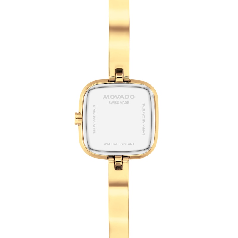 Ladies' Movado Museum® Classic Gold-Tone PVD Bangle Bracelet Analog Watch with Champagne Dial (Model: 0608058)