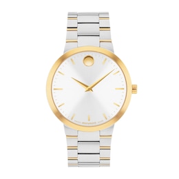 Men's Movado Avalo Two-Tone Stainless Steel Watch with Silver-Tone Dial (Model: 0607996)