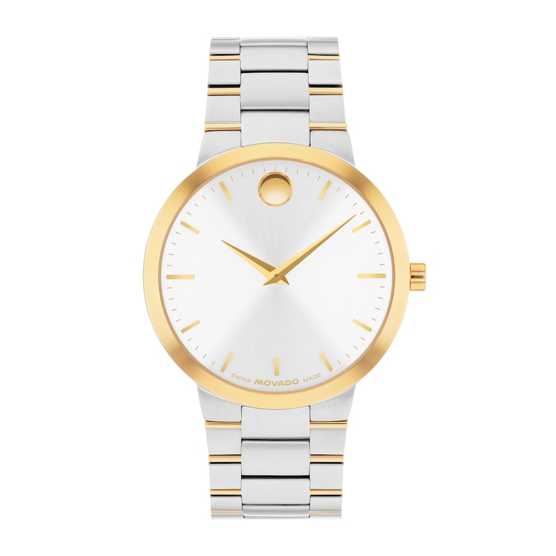 Men's Movado Avalo Two-Tone Stainless Steel Watch with Silver-Tone Dial (Model: 0607996)