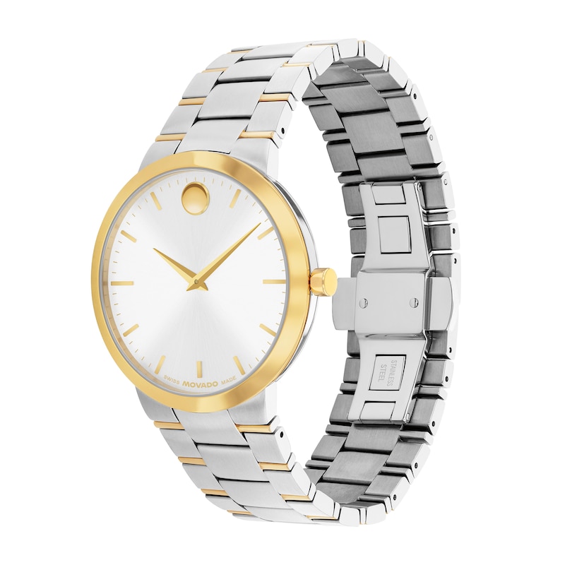 Men's Movado Avalo Two-Tone Stainless Steel Watch with Silver-Tone Dial (Model: 0607996)