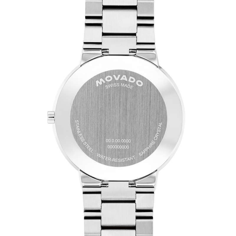 Men's Movado Avalo Stainless Steel Watch with Blue Dial (Model: 0607995)
