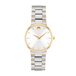 Ladies' Movado Avalo Two-Tone Stainless Steel Watch with Silcer-Tone Dial (Model: 0608081)
