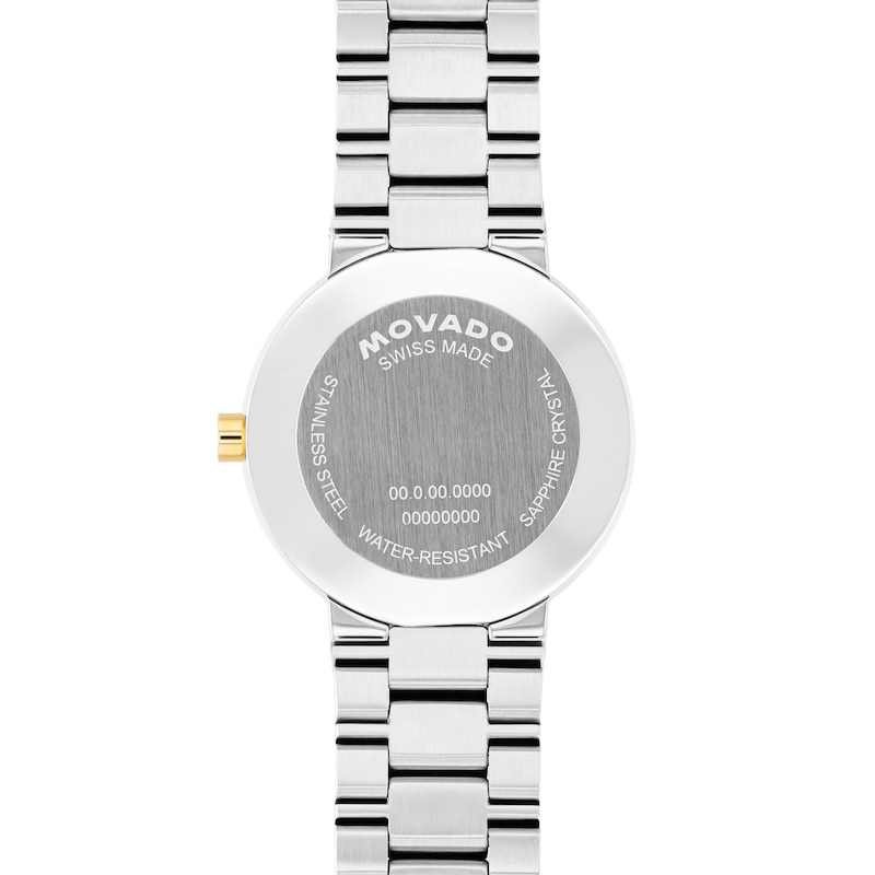 Ladies' Movado Avalo Two-Tone Stainless Steel Watch with Silcer-Tone Dial (Model: 0608081)