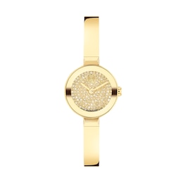Ladies' Movado Bold Bangle Mini Gold-Tone Stainless Steel Watch with Crystal Dial (Model: 3601401)