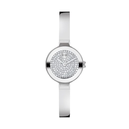 Ladies' Movado Bold Bangle Mini Stainless Steel Watch with Crystal Dial (Model: 3601402)