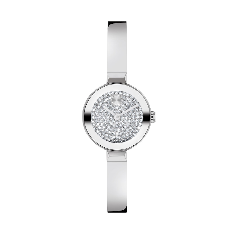 Ladies' Movado Bold Bangle Mini Stainless Steel Watch with Crystal Dial (Model: 3601402)