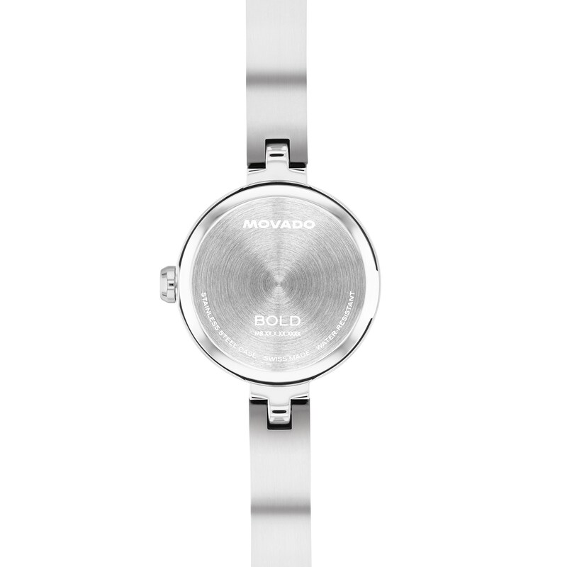 Ladies' Movado Bold Bangle Mini Stainless Steel Watch with Crystal Dial (Model: 3601402)