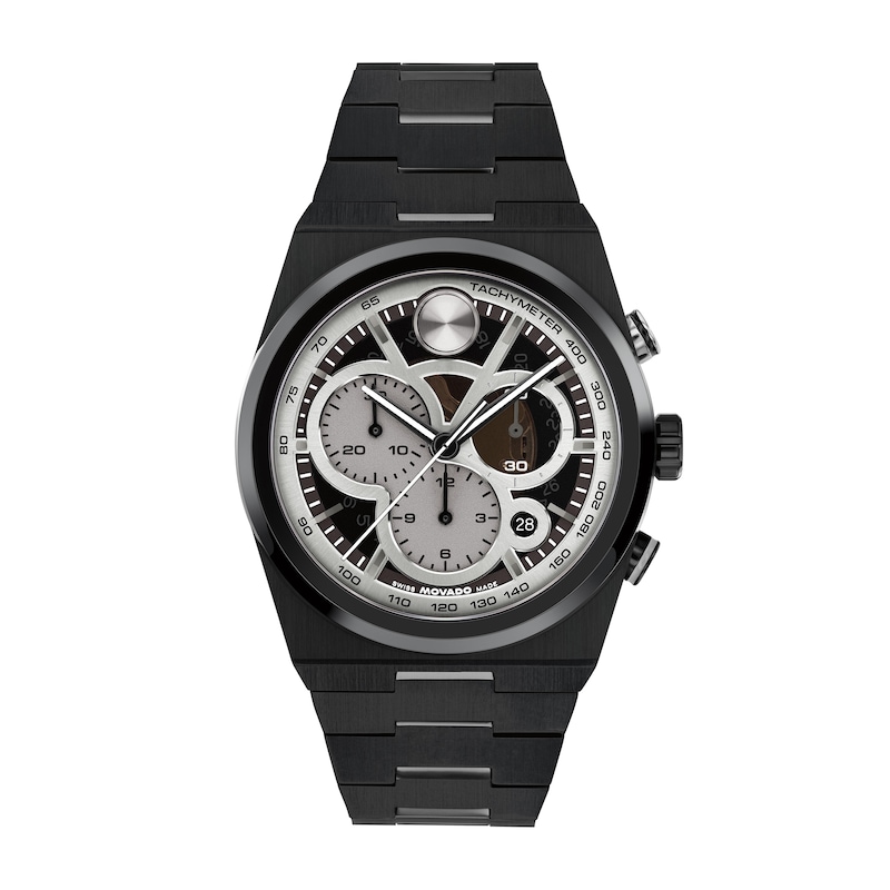 Men's Movado BOLD Quest Chronograph Black IP Stainless Steel Watch (Model: 3601184)