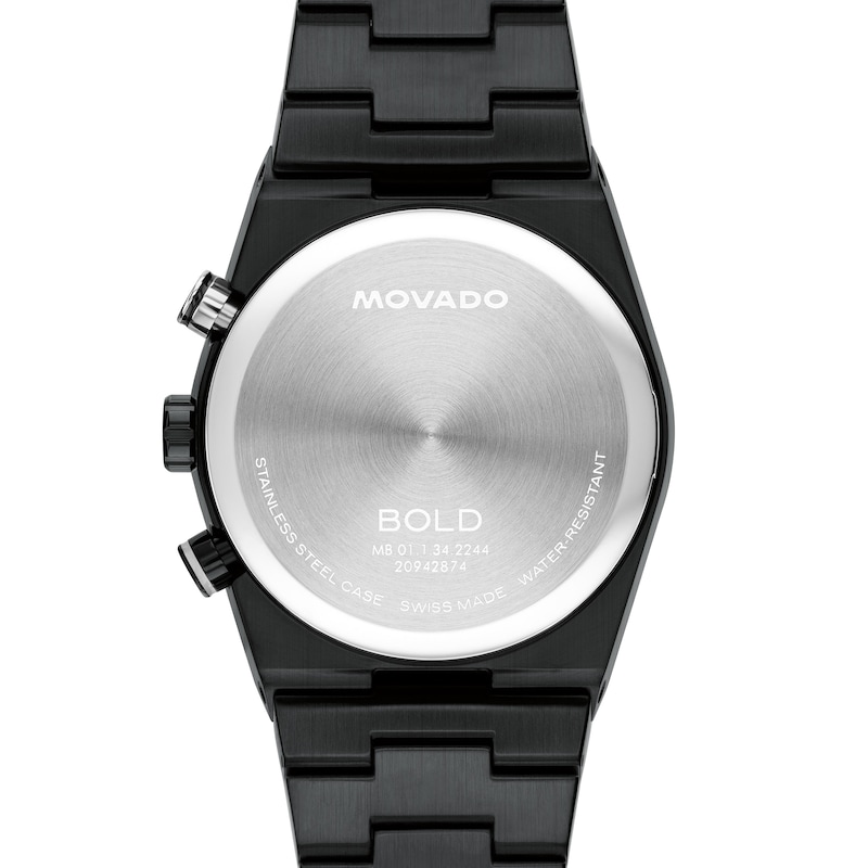 Men's Movado BOLD Quest Chronograph Black IP Stainless Steel Watch (Model: 3601184)