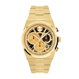 Men's Movado BOLD Quest Chronograph Gold-Tone Stainless Steel Watch (Model: 3601185)