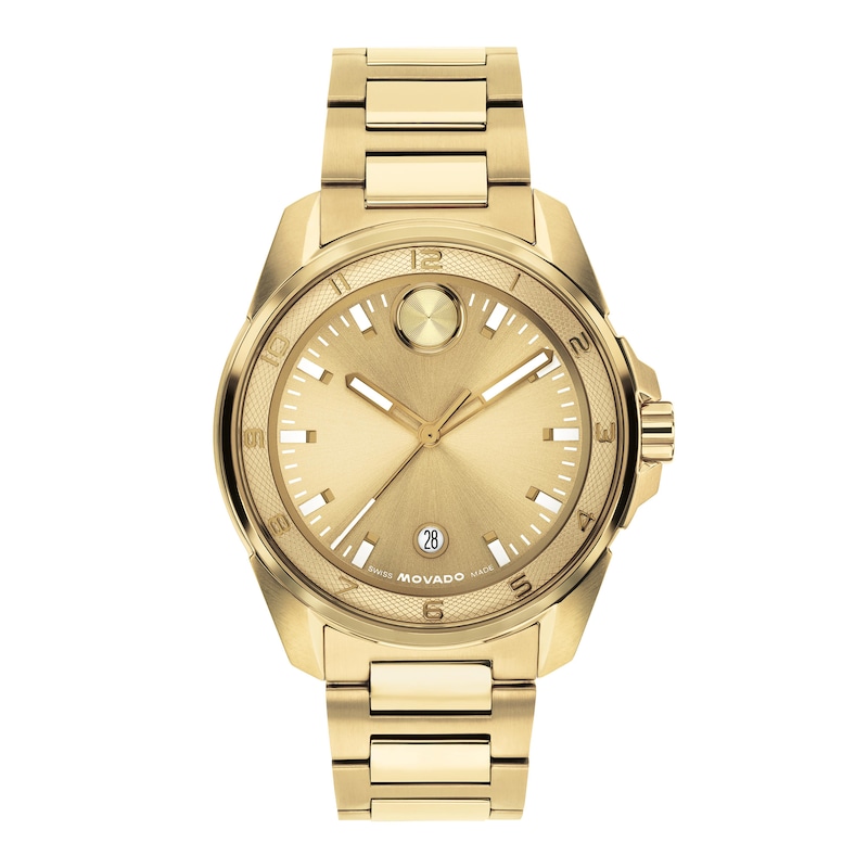Men's Movado BOLD Verso S Gold-Tone Stainless Steel Watch (Model: 3601392)