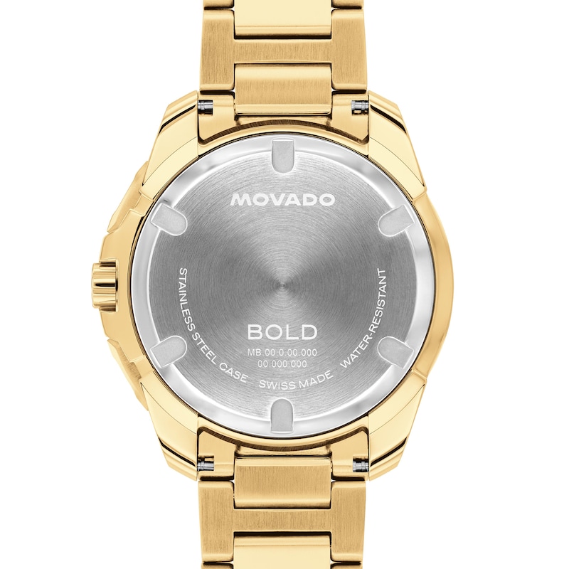 Men's Movado BOLD Verso S Chronograph Gold-Tone Stainless Steel Watch (Model: 3601393)