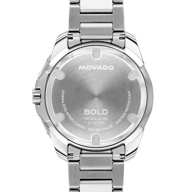 Men's Movado BOLD Verso S Chronograph Stainless Steel Watch with Blue Dial (Model: 3601395)
