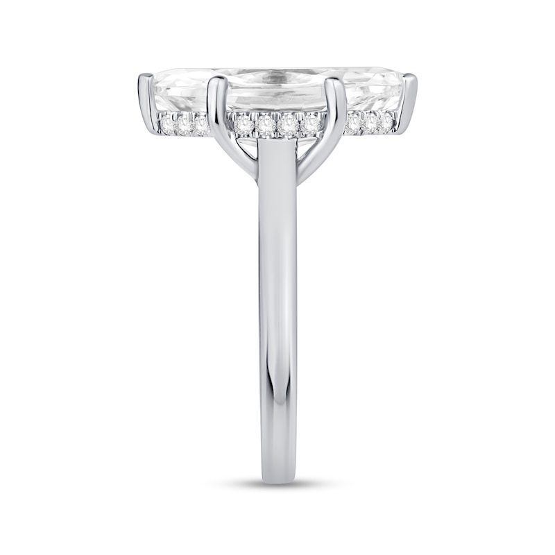 5.20 CT. T.W. Marquise Lab-Grown Diamond Solitaire Hidden Frame Engagement Ring in 14K White Gold (F/VS2)