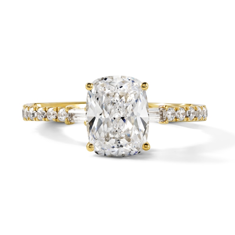 2.30 CT. T.W. Certified Elongated Cushion-Cut Lab-Grown Diamond Engagement Ring in 18K Gold (F/VS2)