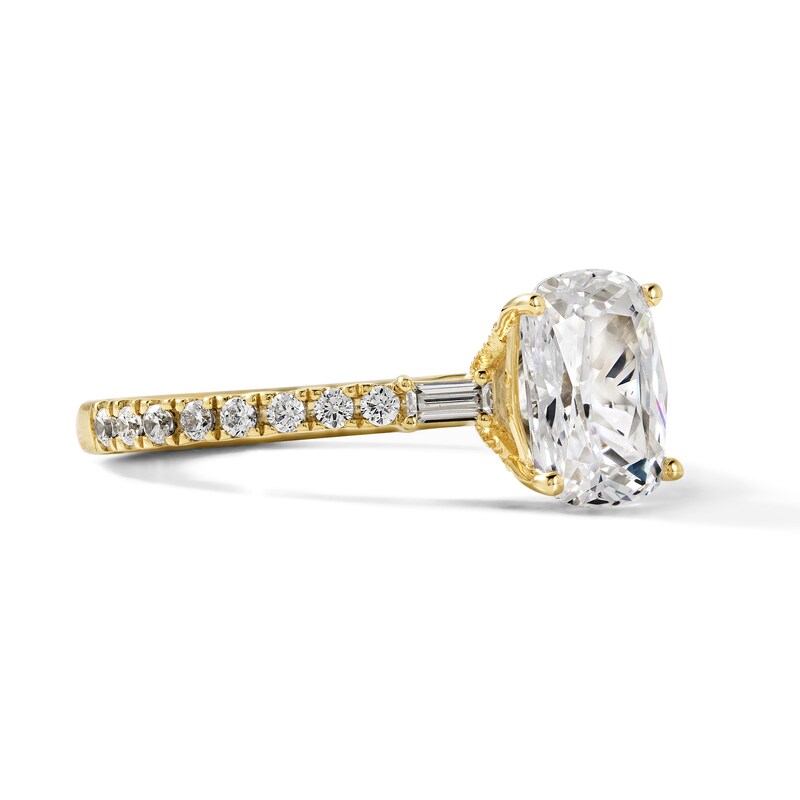 2.30 CT. T.W. Certified Elongated Cushion-Cut Lab-Grown Diamond Engagement Ring in 18K Gold (F/VS2)