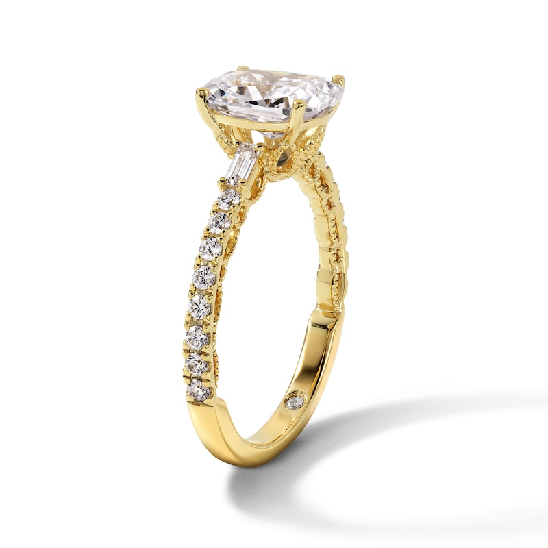 2.30 CT. T.W. Certified Elongated Cushion-Cut Lab-Grown Diamond Engagement Ring in 18K Gold (F/VS2)