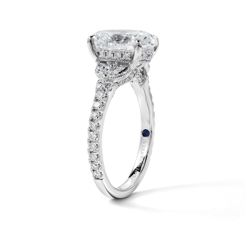 Vera Wang Love Collection 3.25 CT. T.W. Certified Oval Lab-Grown Diamond Engagement Ring in 14K White Gold (F/VS2)