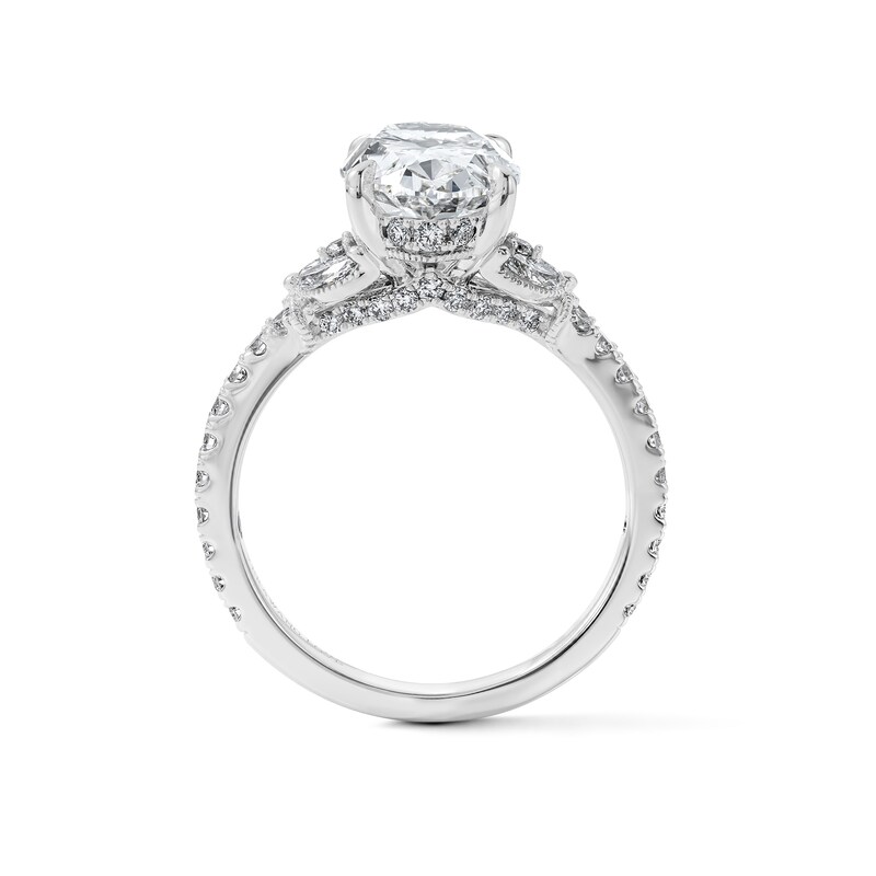 Vera Wang Love Collection 3.25 CT. T.W. Certified Oval Lab-Grown Diamond Engagement Ring in 14K White Gold (F/VS2)