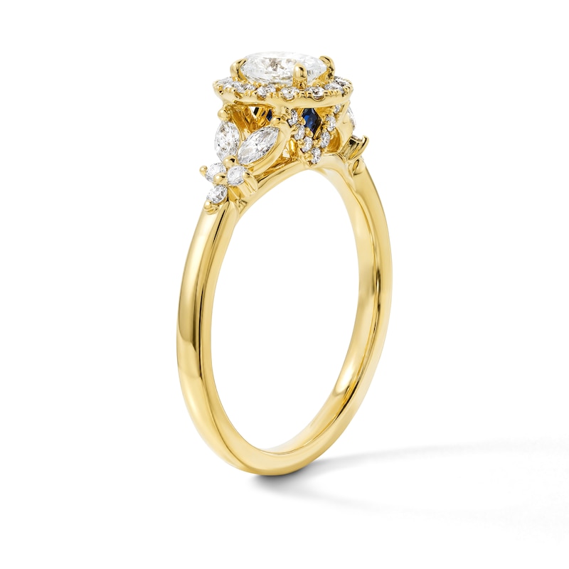 Vera Wang Love Collection 0.80 CT. T.W. Oval Diamond Frame Engagement Ring in 14K Gold