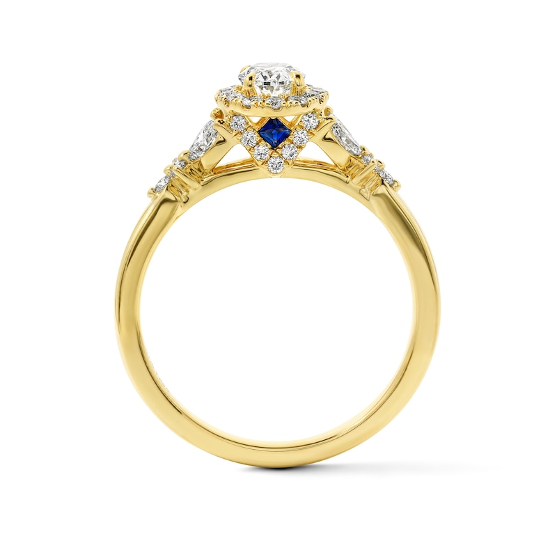 Vera Wang Love Collection 0.80 CT. T.W. Oval Diamond Frame Engagement Ring in 14K Gold