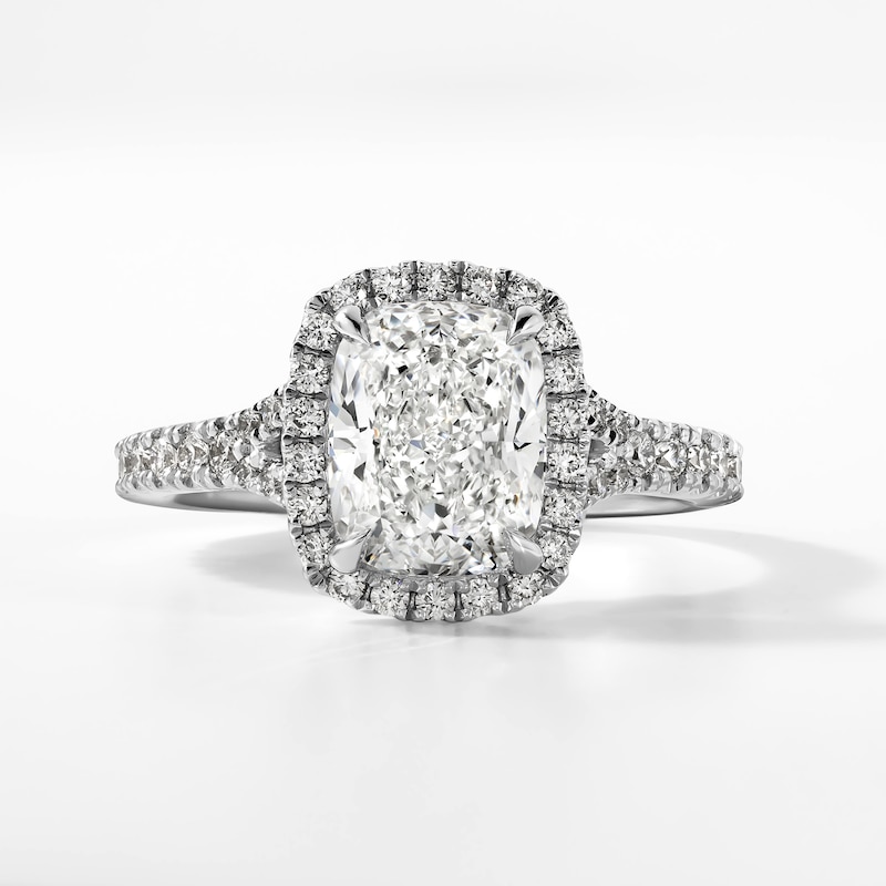 Vera Wang Love Collection 2.50 CT. T.W. Certified Elongated Cushion Lab-Grown Diamond Engagement Ring 14K White Gold (F/VS2)